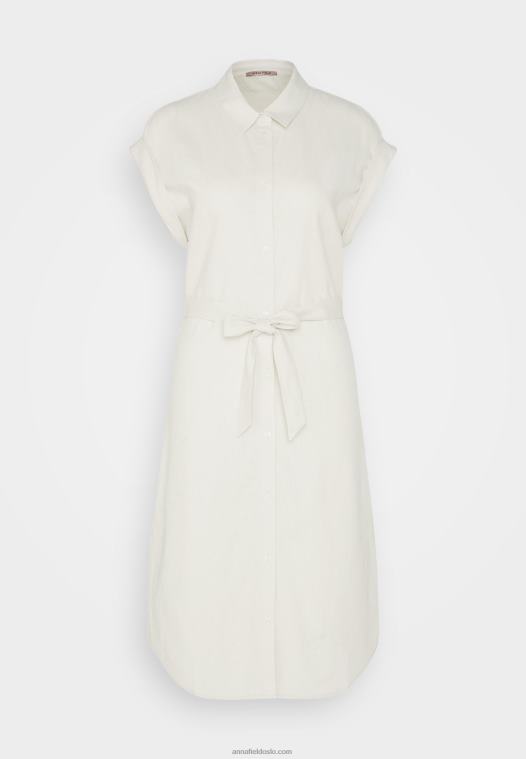 Anna Field kvinner skjortekjole beige P266L82