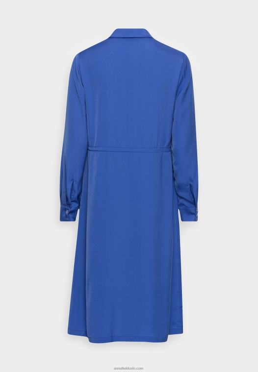 Anna Field kvinner skjortekjole blå P266L86