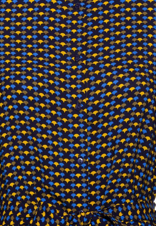 Anna Field kvinner skjortekjole blå/gul P266L81