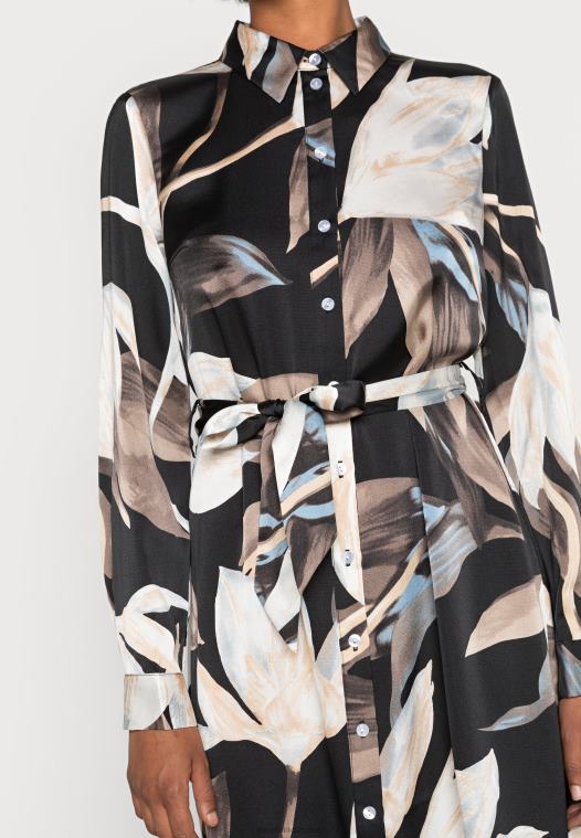 Anna Field kvinner skjortekjole svart/flerfarget P266L93