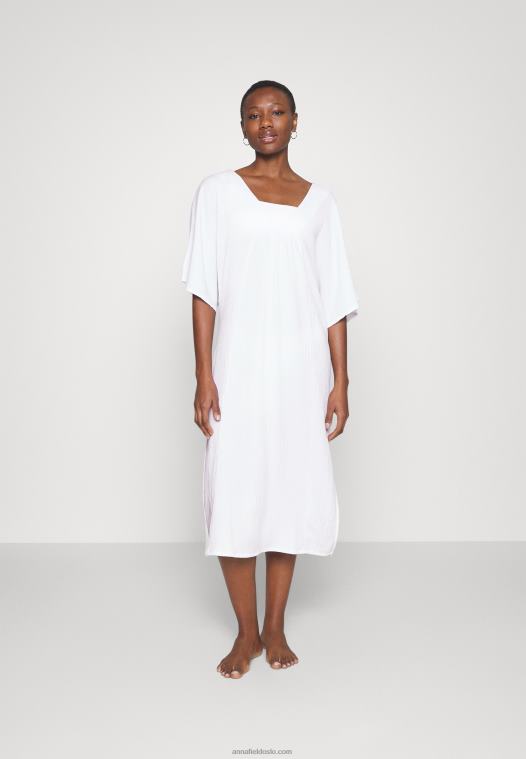 Anna Field kvinner v front strandkjole maxi kjole weiss P266L222