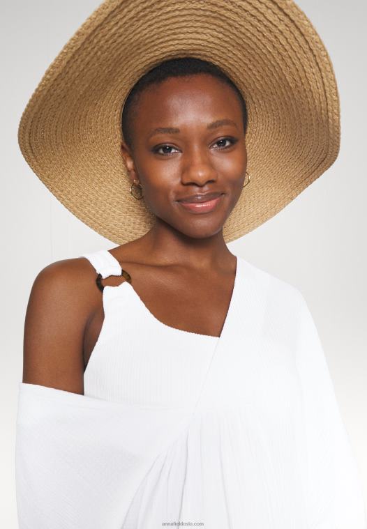 Anna Field kvinner v front strandkjole maxi kjole weiss P266L222