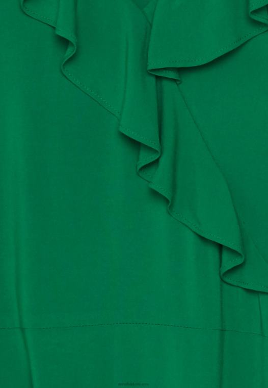 Anna Field kvinner volant midikjole dagskjole grønn P266L7