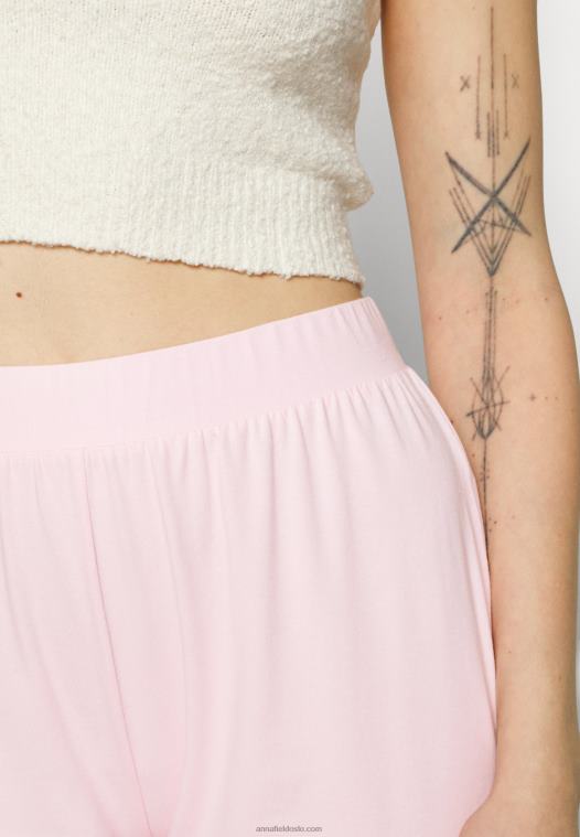 Anna Field kvinner 2 pakke pyjamasbukser sort/hvit P266L1075