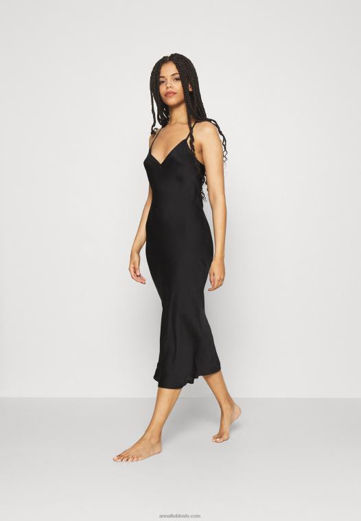 Anna Field kvinner brude nattkjole svart P266L1040
