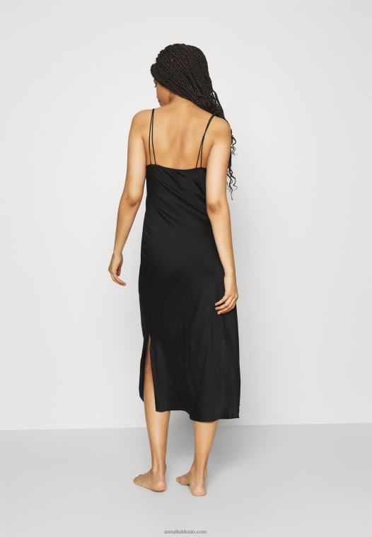Anna Field kvinner brude nattkjole svart P266L1040
