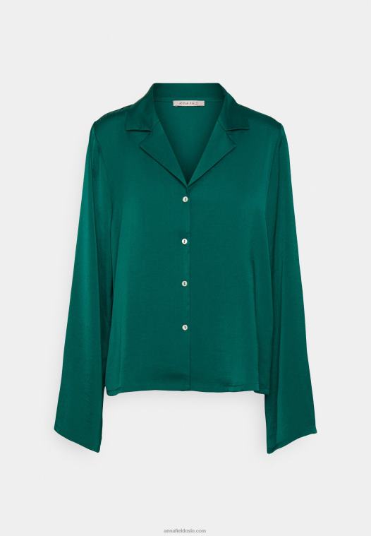 Anna Field kvinner gaveeske pj sett pyjamas grønn P266L1064