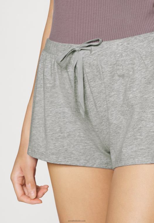 Anna Field kvinner kort 2-paks pyjamasbukse blå P266L1069