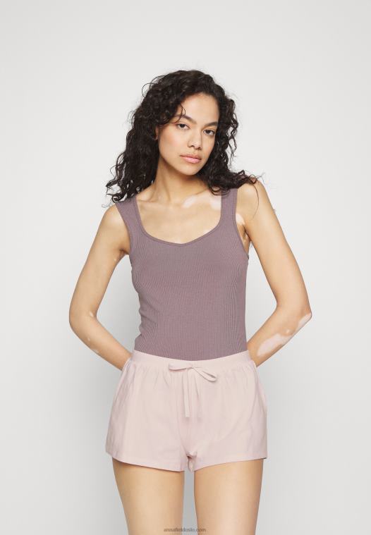 Anna Field kvinner kort 2-paks pyjamasbukse rosa P266L1061