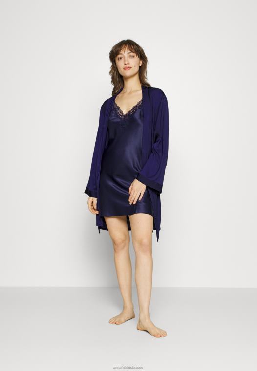 Anna Field kvinner morgenkåpe blå P266L1089