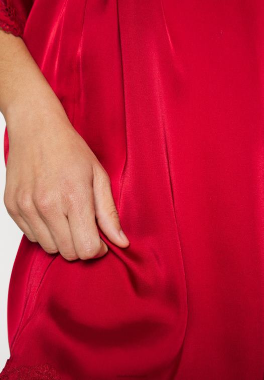 Anna Field kvinner morgenkåpe rød P266L1092