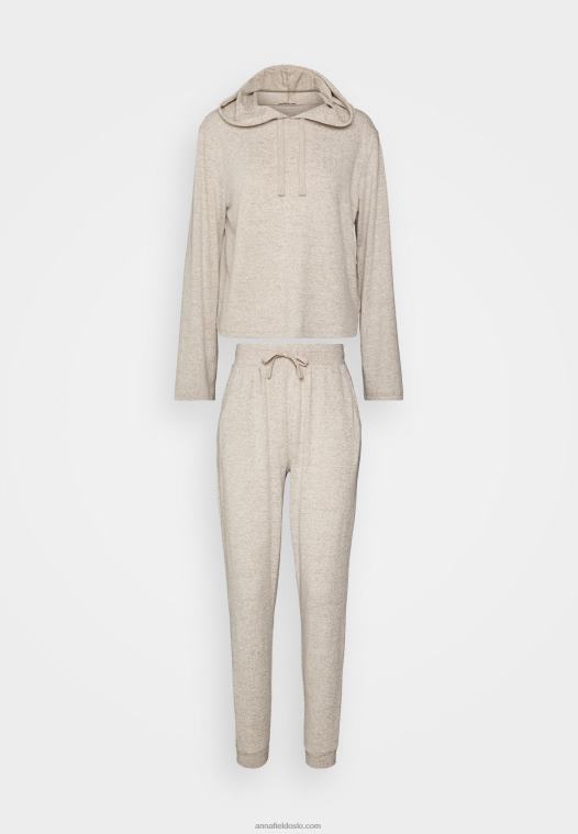 Anna Field kvinner pyjamassett brunt P266L1067