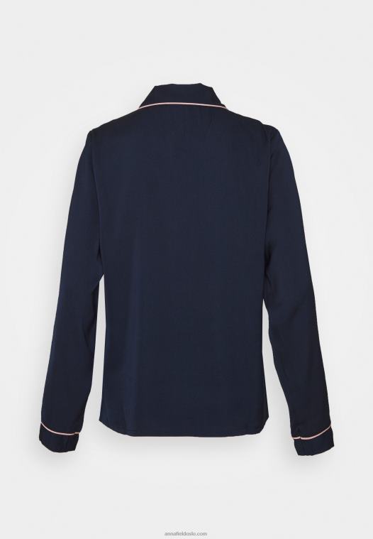 Anna Field kvinner pyjamassett mørkeblått P266L1074