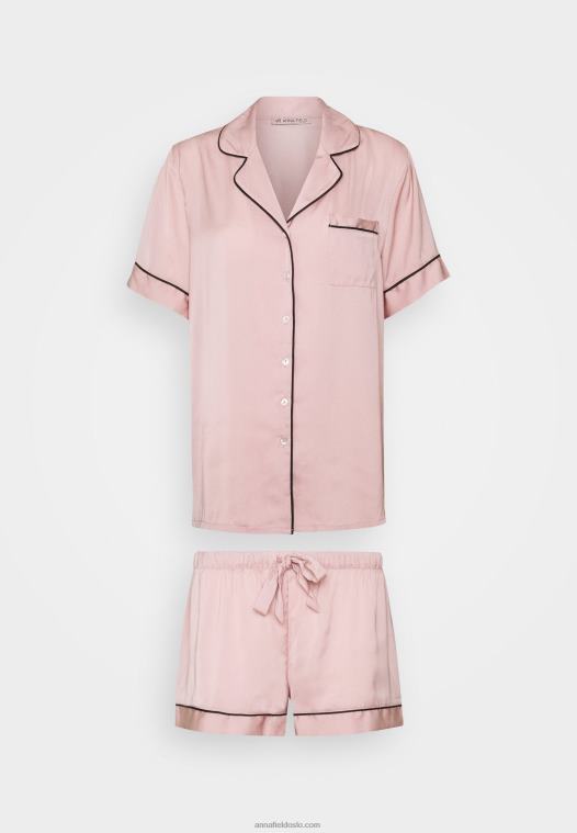 Anna Field kvinner pyjamassett rosa P266L1073