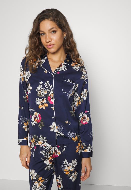Anna Field kvinner sett pyjamas mørkeblå P266L1070