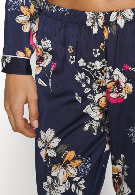 Anna Field kvinner sett pyjamas mørkeblå P266L1070