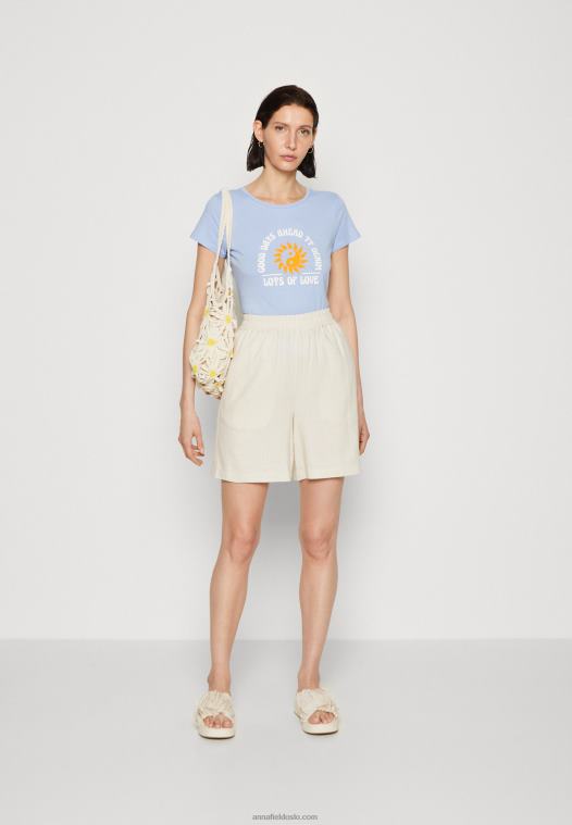 Anna Field kvinner lin mix shorts beige P266L857