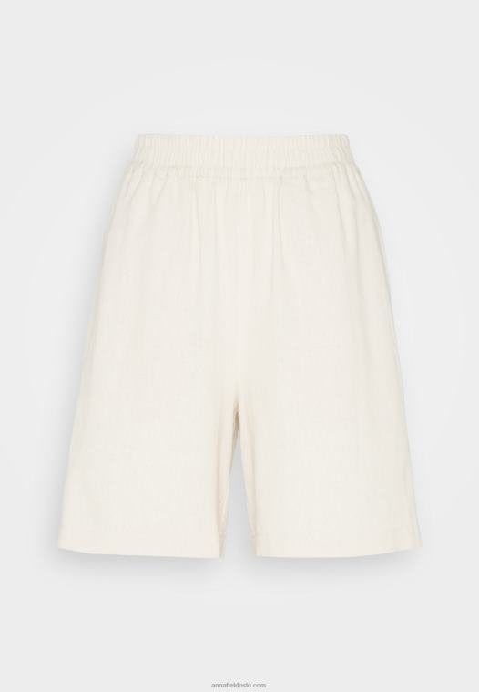 Anna Field kvinner lin mix shorts beige P266L857