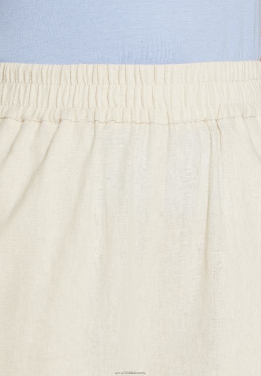 Anna Field kvinner lin mix shorts beige P266L857