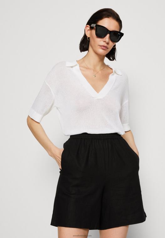 Anna Field kvinner lin mix shorts svart P266L858