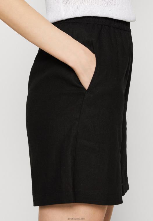 Anna Field kvinner lin mix shorts svart P266L858