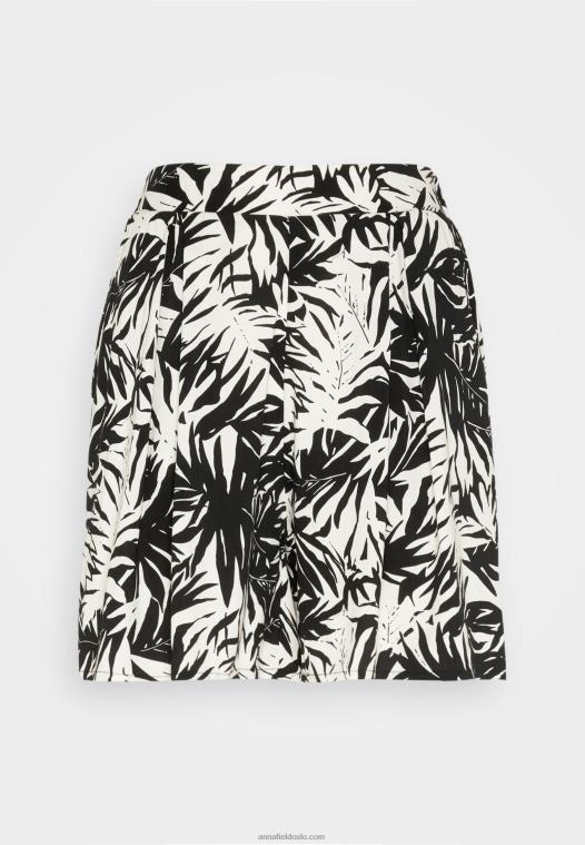 Anna Field kvinner shorts svart/off-white P266L860