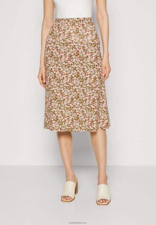 Anna Field kvinner a-linjet skjørt flerfarget P266L786