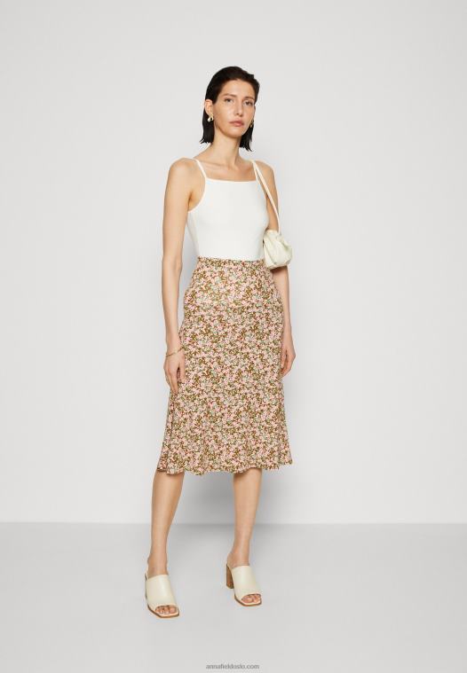 Anna Field kvinner a-linjet skjørt flerfarget P266L786