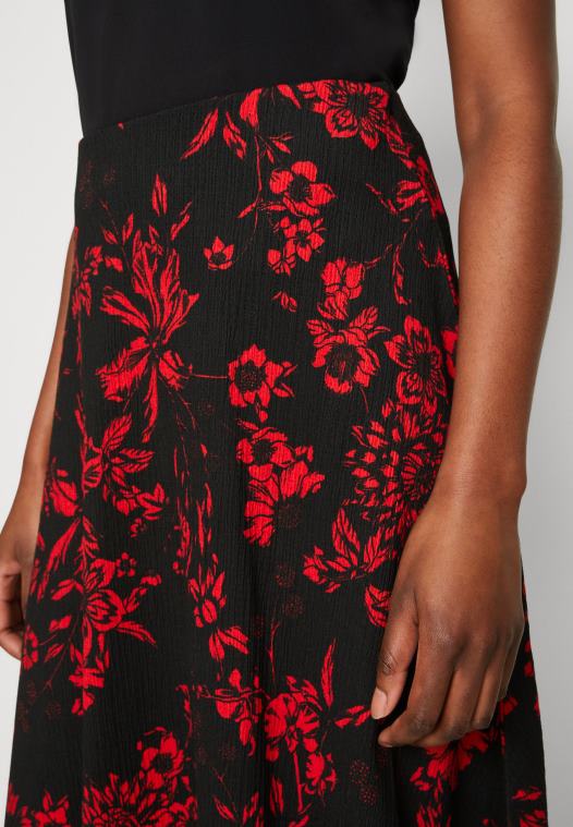 Anna Field kvinner a-linjet skjørt rødt/svart P266L784