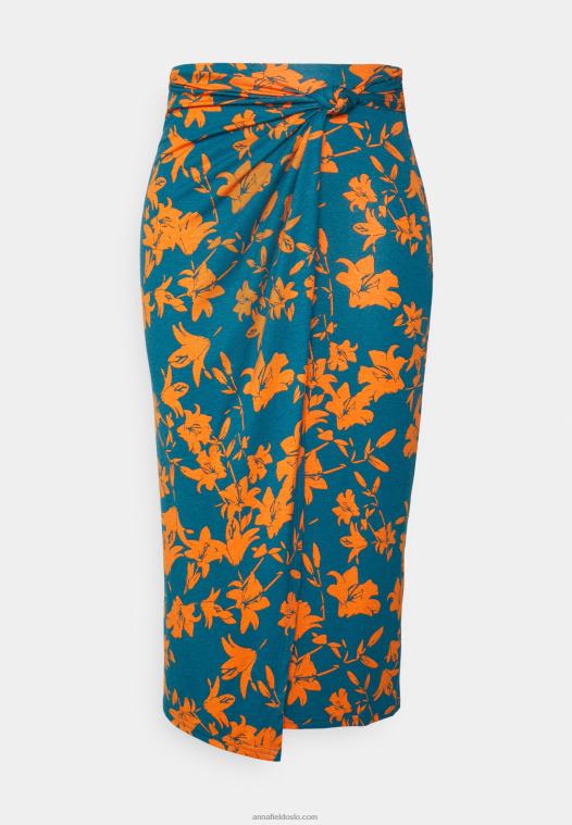 Anna Field kvinner blyantskjørt blått P266L795