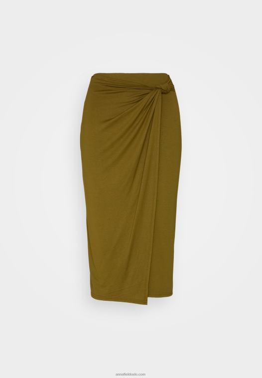 Anna Field kvinner blyantskjørt khaki P266L800