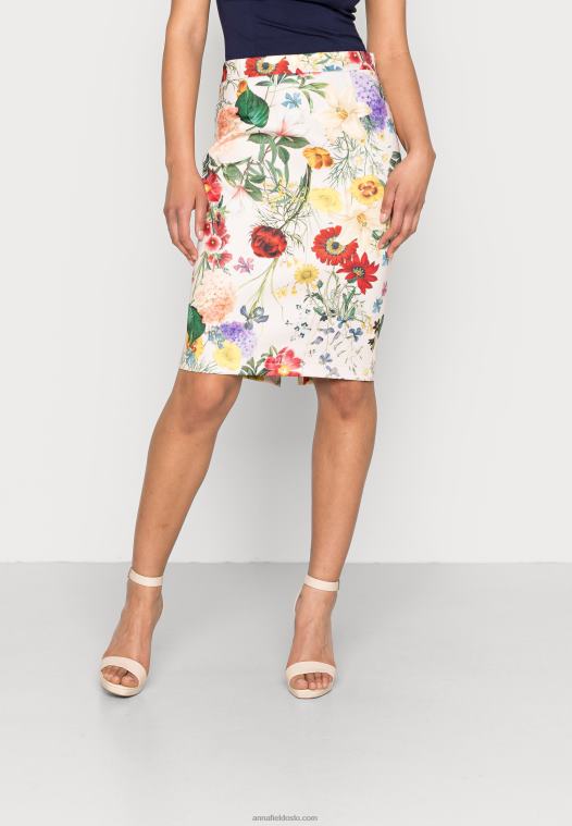 Anna Field kvinner blyantskjørt lys rosa/flerfarget P266L798