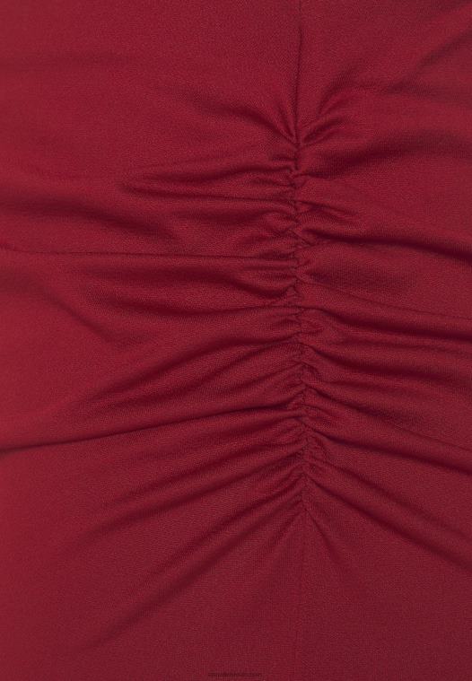 Anna Field kvinner blyantskjørt mørkerødt P266L808