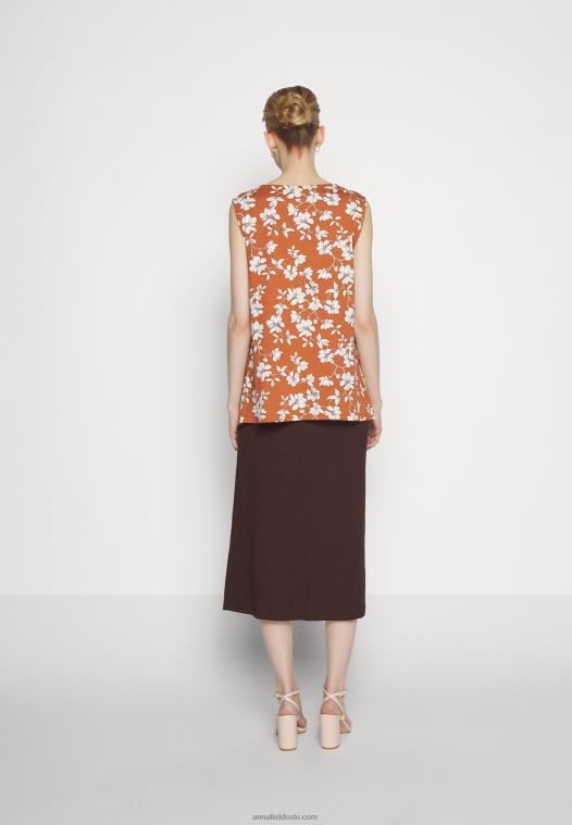 Anna Field kvinner brunt skjørt P266L781