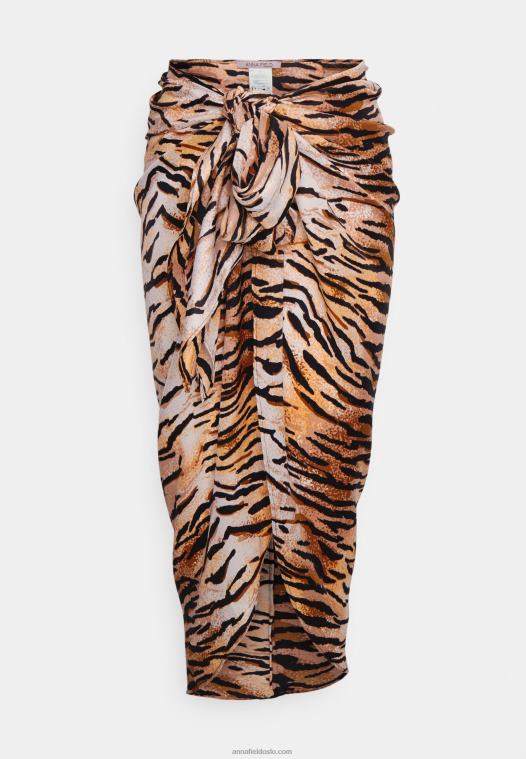 Anna Field kvinner geo print sarong 917 flerfarget omslagsskjørt flerfarget P266L812