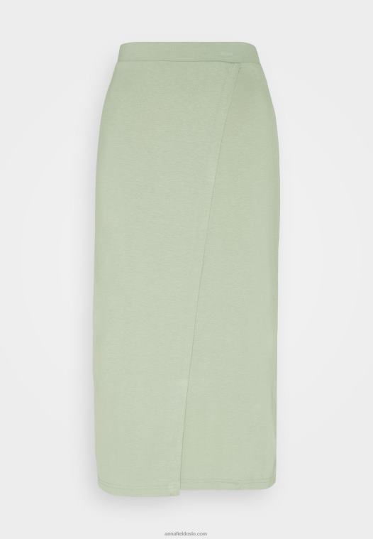 Anna Field kvinner omslagsskjørt lysegrønt P266L816