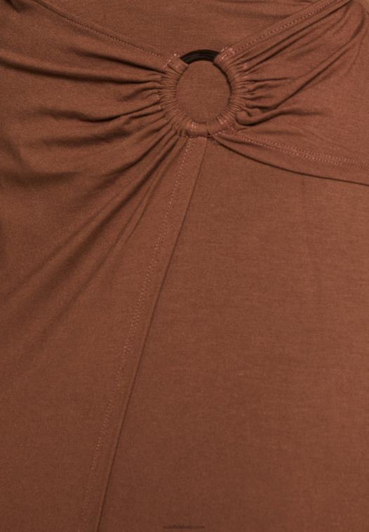 Anna Field kvinner omslagsskjørt mørkebrunt P266L814