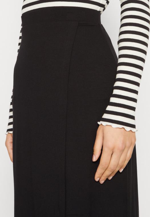 Anna Field kvinner omslagsskjørt svart P266L813