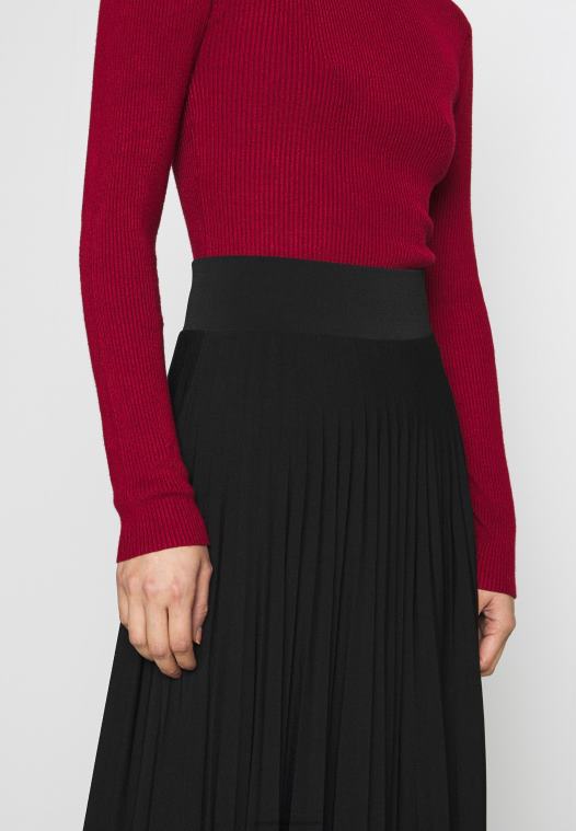 Anna Field kvinner plisse a-linje midiskjørt a-linje skjørt svart P266L782