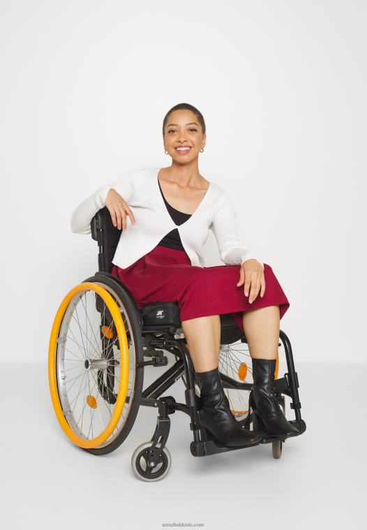 Anna Field kvinner plissert skjørt rødt P266L780