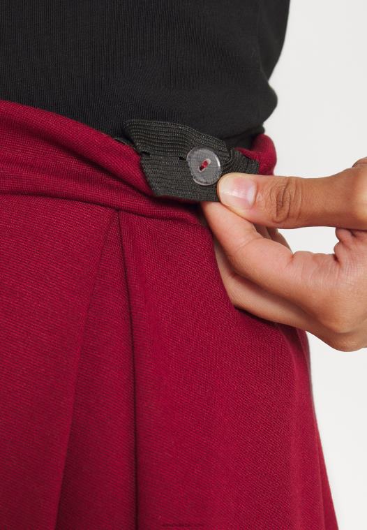 Anna Field kvinner plissert skjørt rødt P266L780