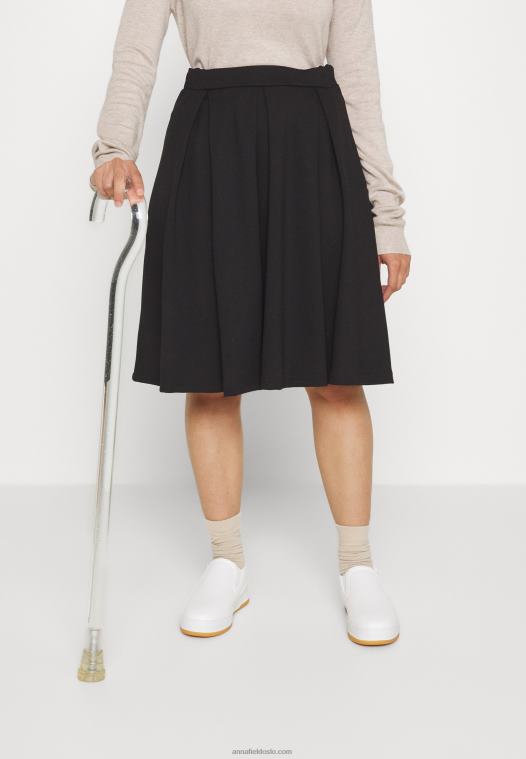 Anna Field kvinner plissert skjørt svart P266L779