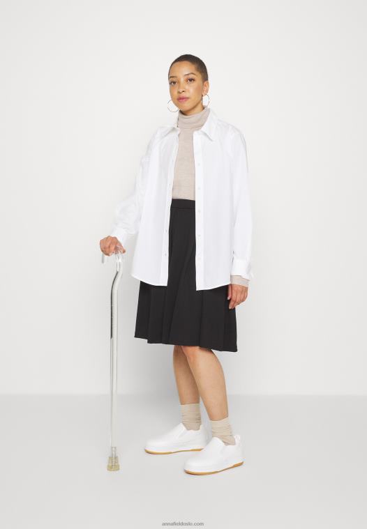 Anna Field kvinner plissert skjørt svart P266L779