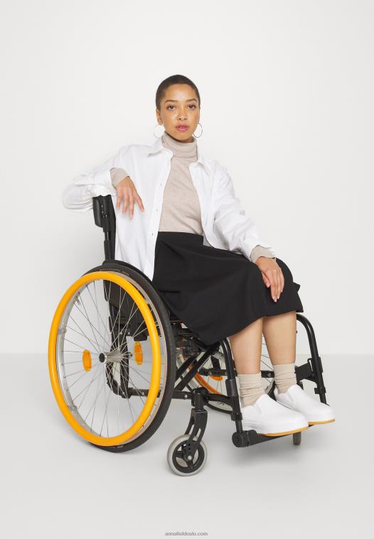 Anna Field kvinner plissert skjørt svart P266L779