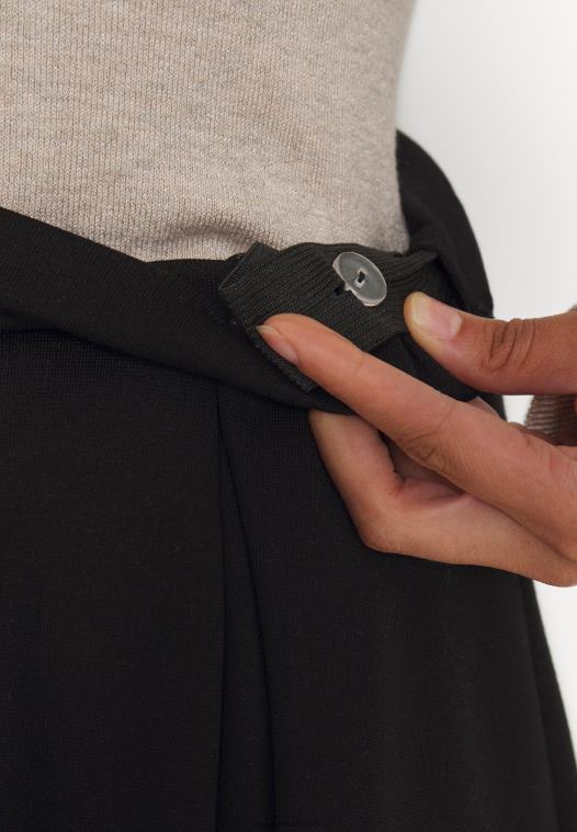 Anna Field kvinner plissert skjørt svart P266L779