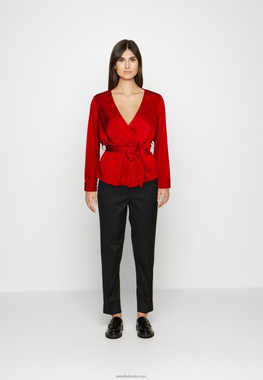 Anna Field kvinner bluse rød P266L682
