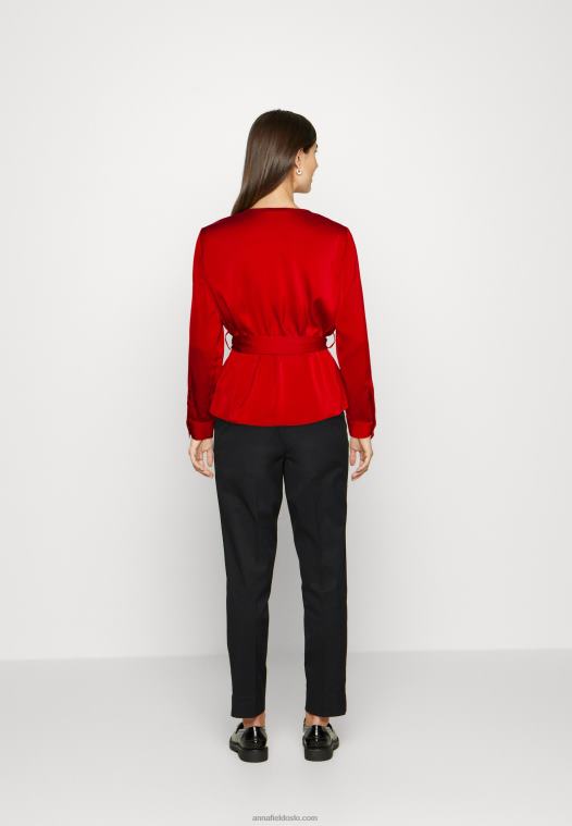 Anna Field kvinner bluse rød P266L682