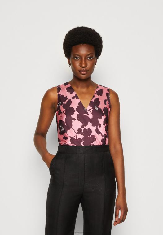 Anna Field kvinner bluse rosa/flerfarget P266L688