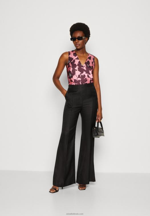 Anna Field kvinner bluse rosa/flerfarget P266L688