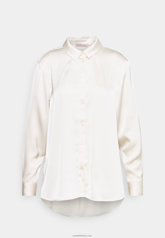 Anna Field kvinner button-down bluse beige P266L676
